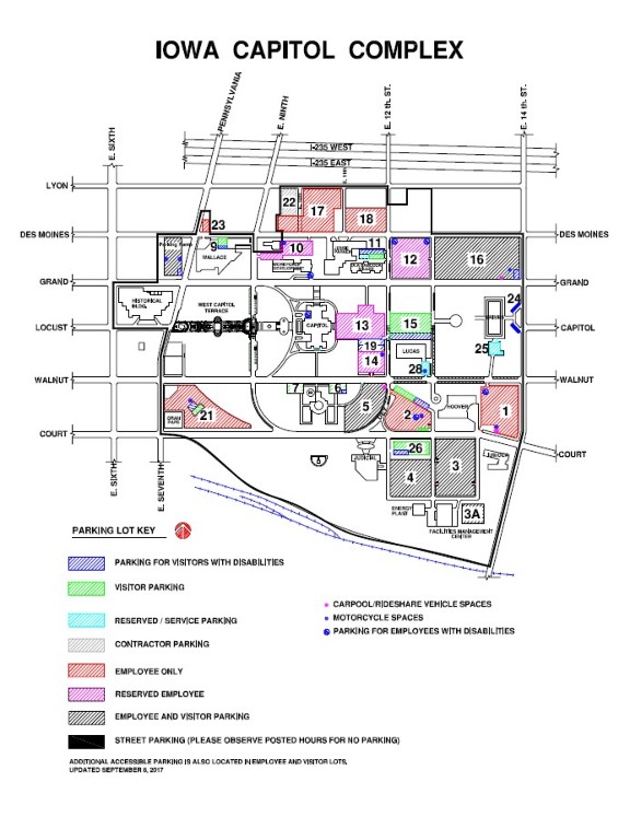 iowa capitol complex parking