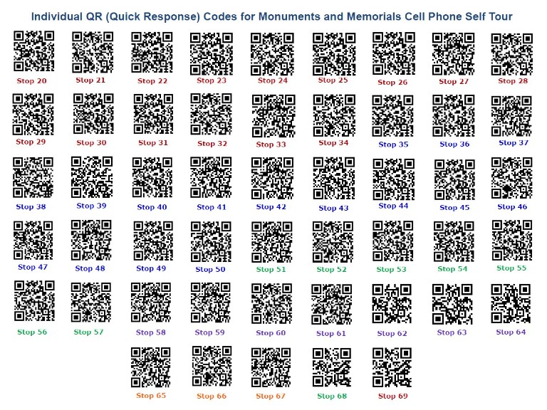 QR codes for cell phone self guided tours