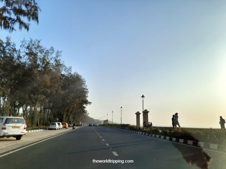 Parking at Jampore Beach, Daman