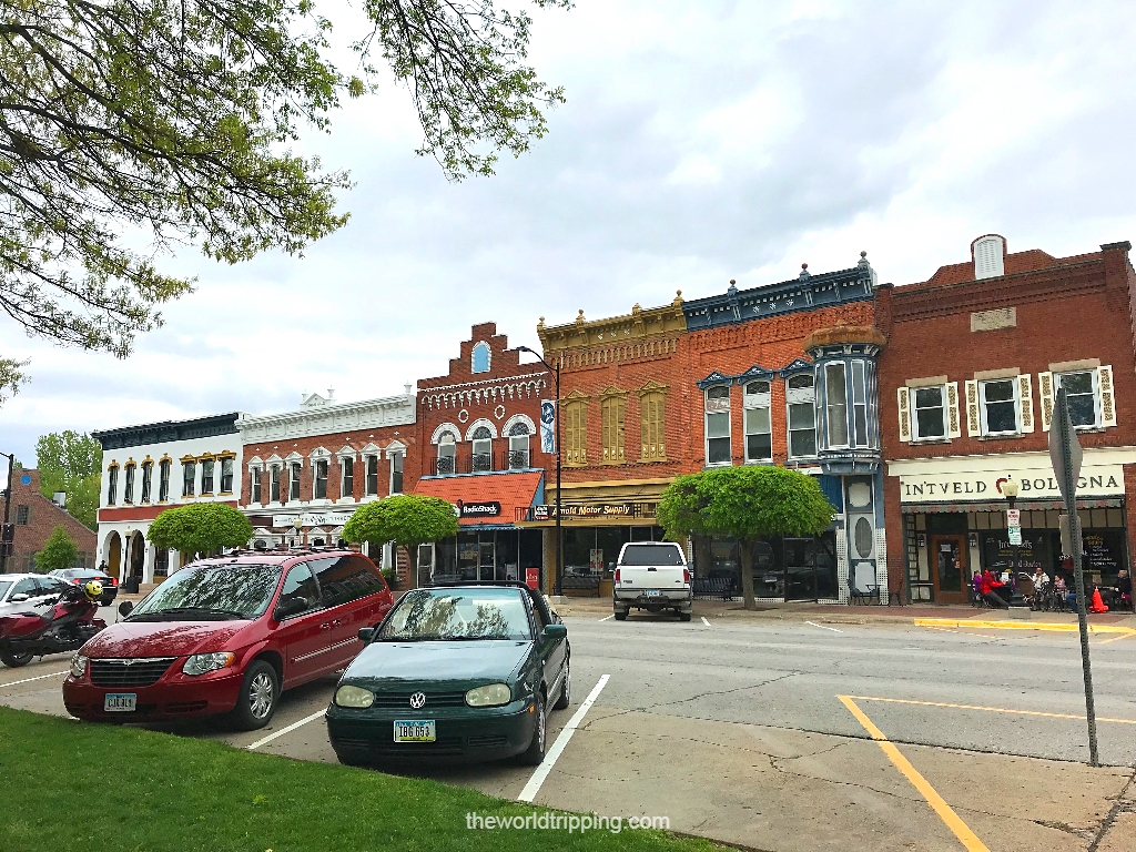 Downtown of the city of Pella Iowa