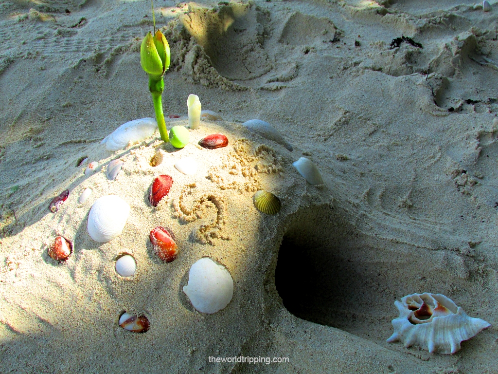 Making Sandcastle on Kala Pathar Beach