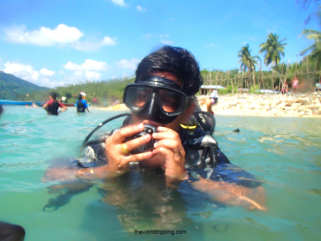 Pre-dive safety check before Scuba Diving