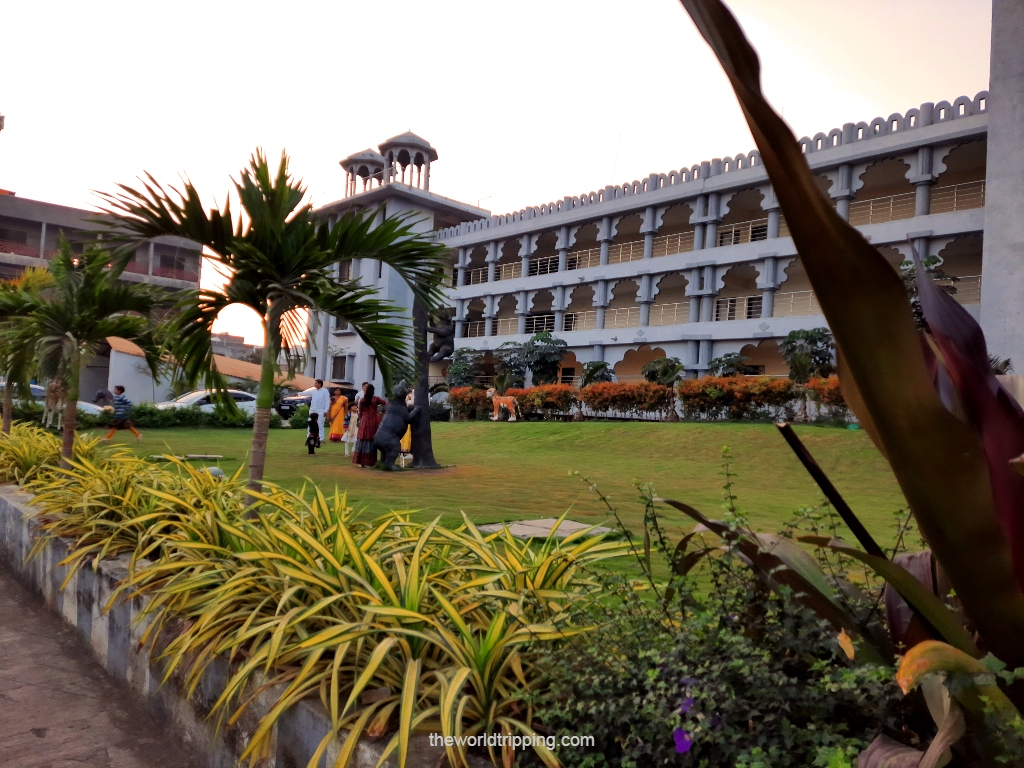 A spacious gated garden and rest area to relax at Tulja Bhavani Bhakt Niwas