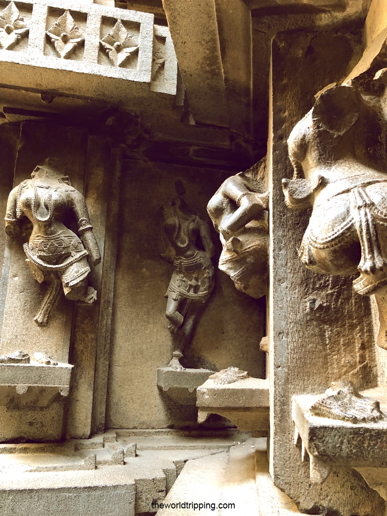 Destroyed carvings & Sculptures at Bhuleshwar Temple Pune